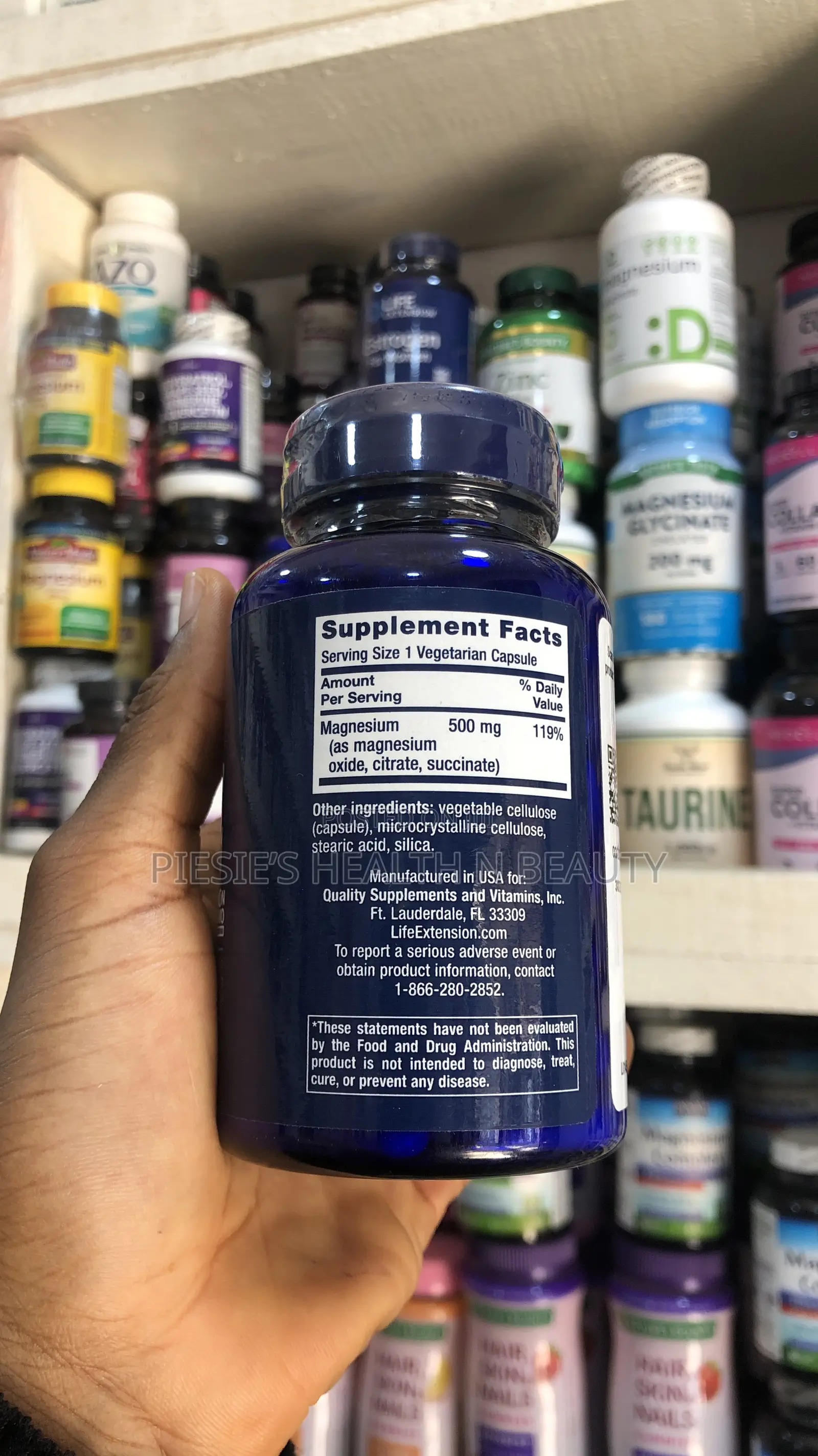 Life Extension Magnesium Caps, 500 Mg