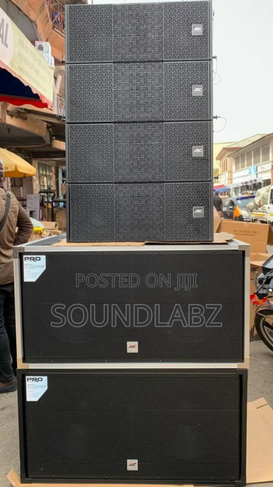 Jac Line Array 10inches Speaker Setup With Rack Full Setup