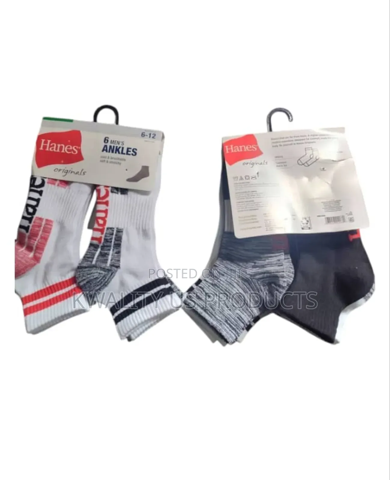 Hanes Men's Ankle Socks - 6 Pairs