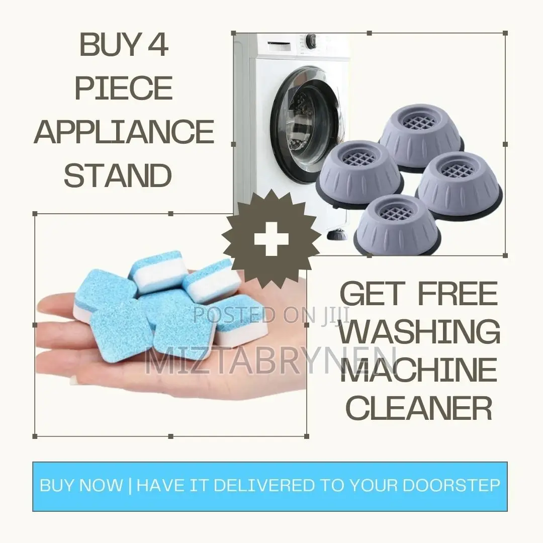 4pcs Anti Vibration Pads + Free Washing Machine Cleaner