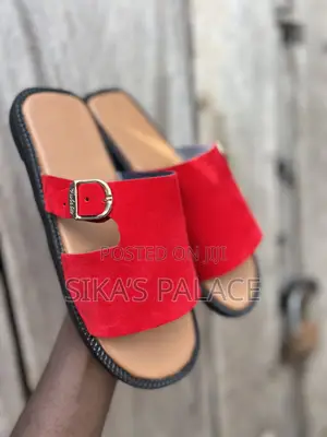 Red Velvet Overtopped Slippers