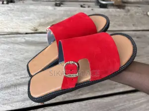 Red Velvet Overtopped Slippers