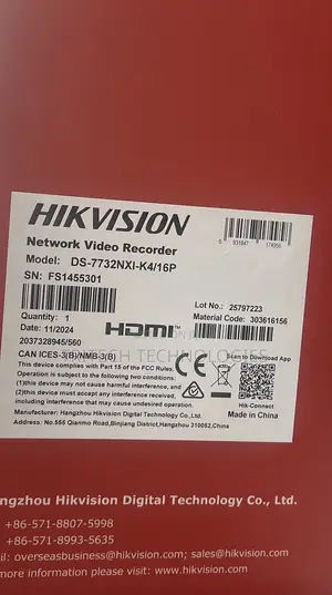 Hikvision Ds-7732nxi-/16p 32ch NVR With 16port Poe