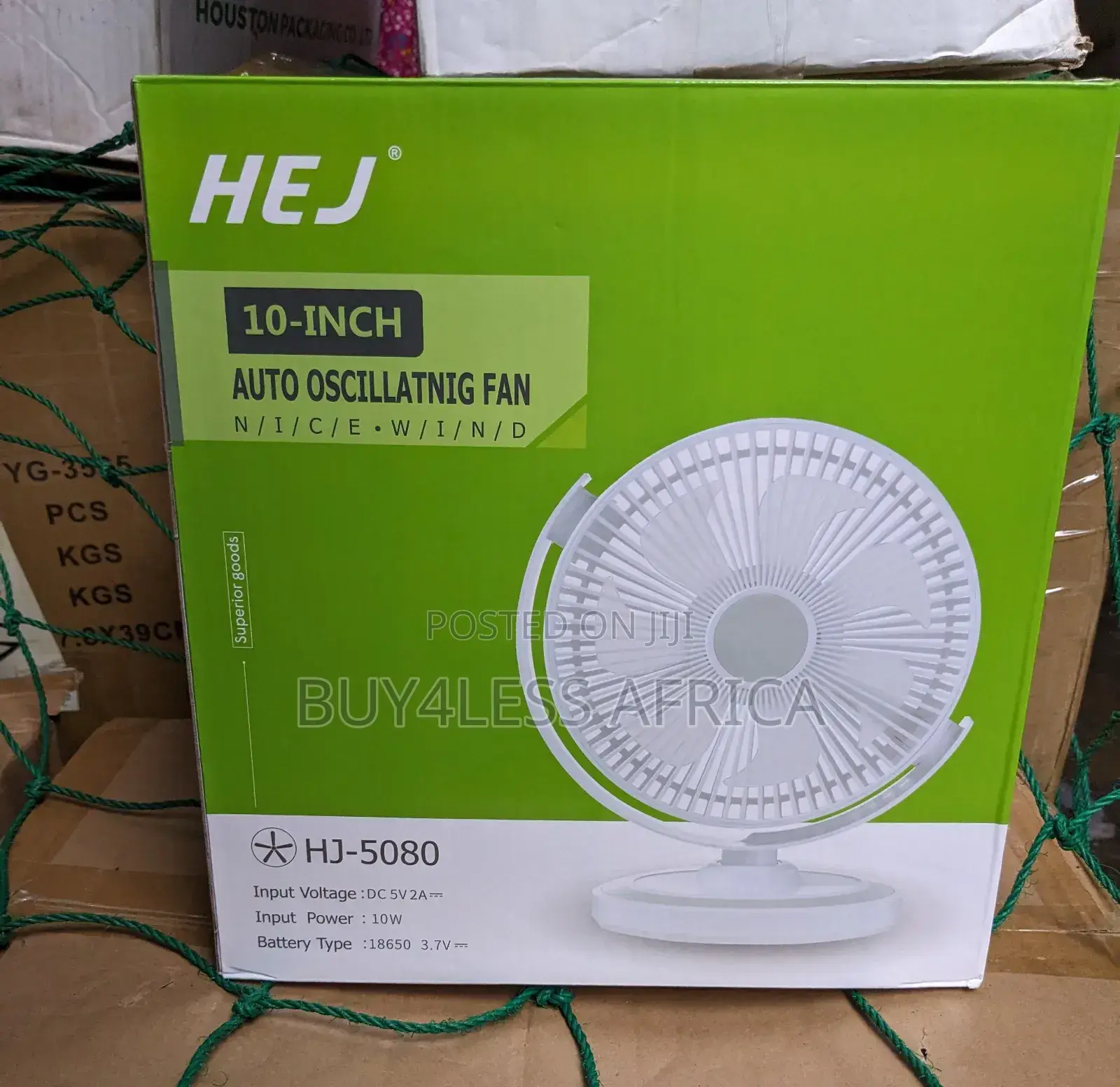 Rechargeable Rotating Fan 10"