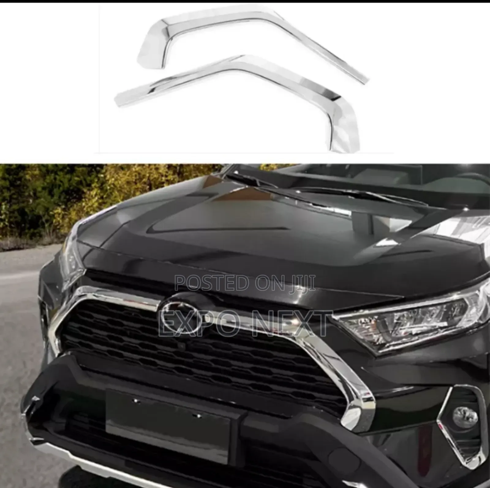 For Toyota Rav4 2019-2024 Achrome Front Grill Strip Cover