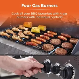El-Fuego 4 Burner Gas Grill With Side Cooker