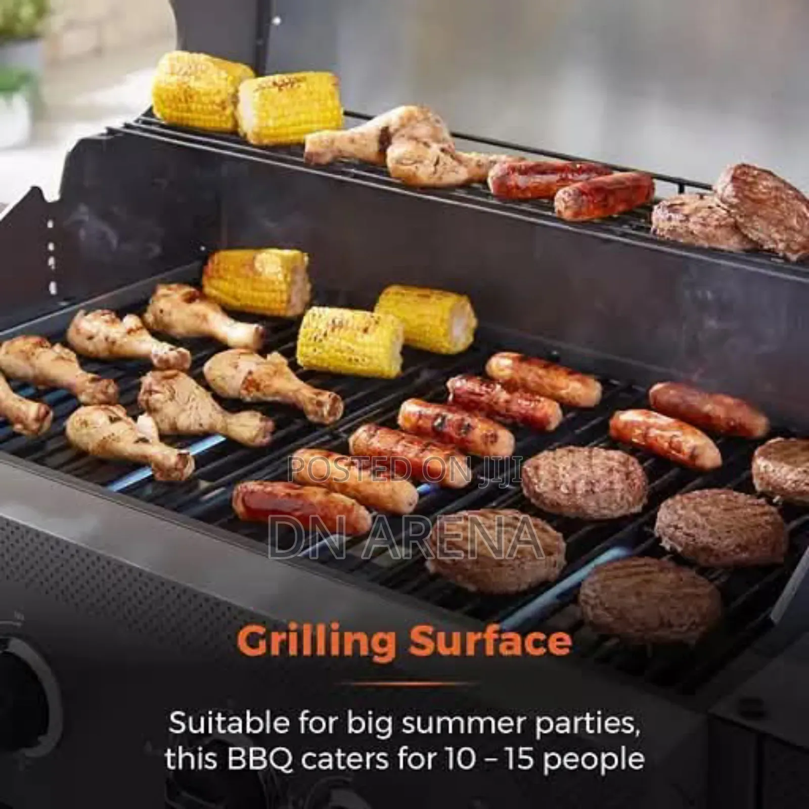 El-Fuego 4 Burner Gas Grill With Side Cooker