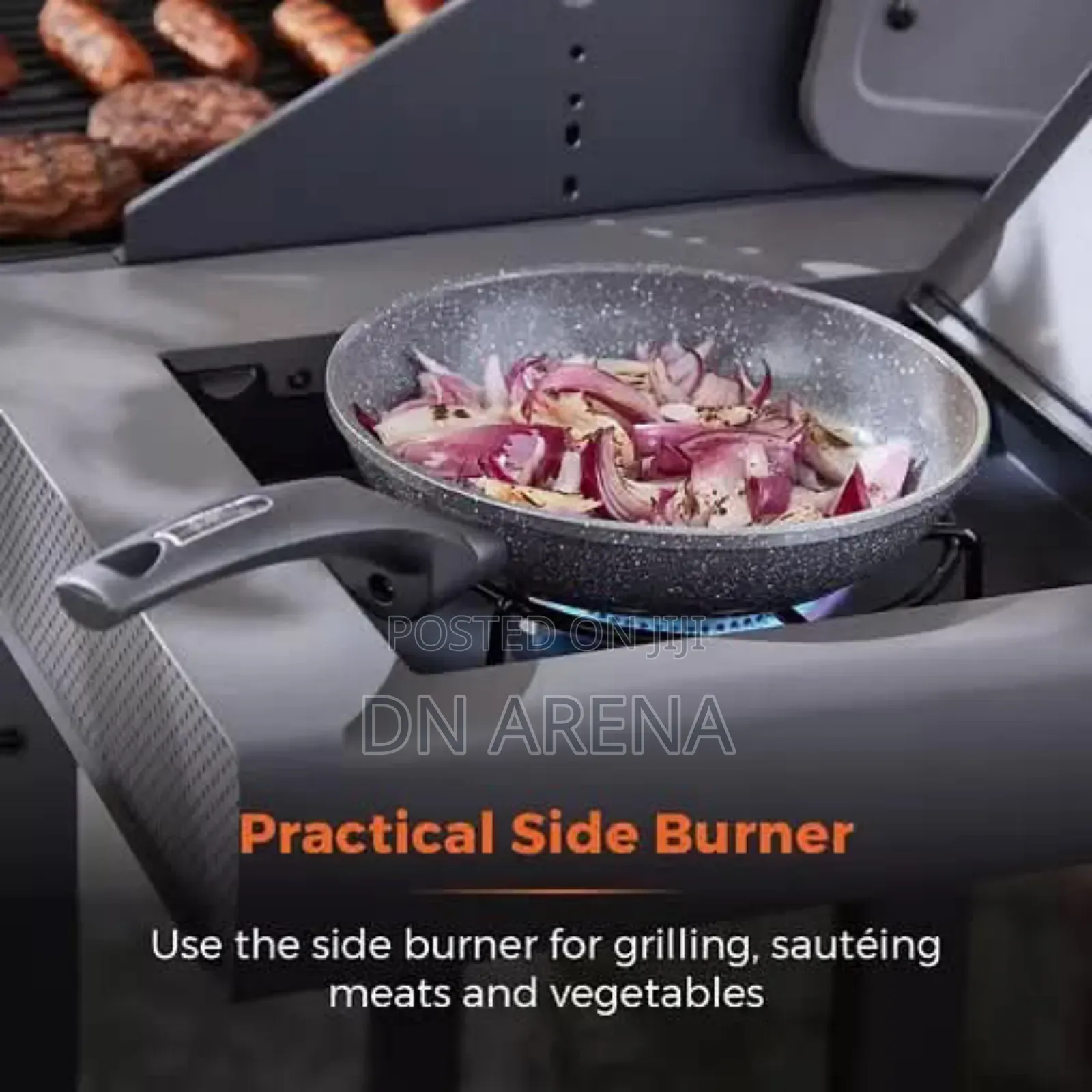 El-Fuego 4 Burner Gas Grill With Side Cooker