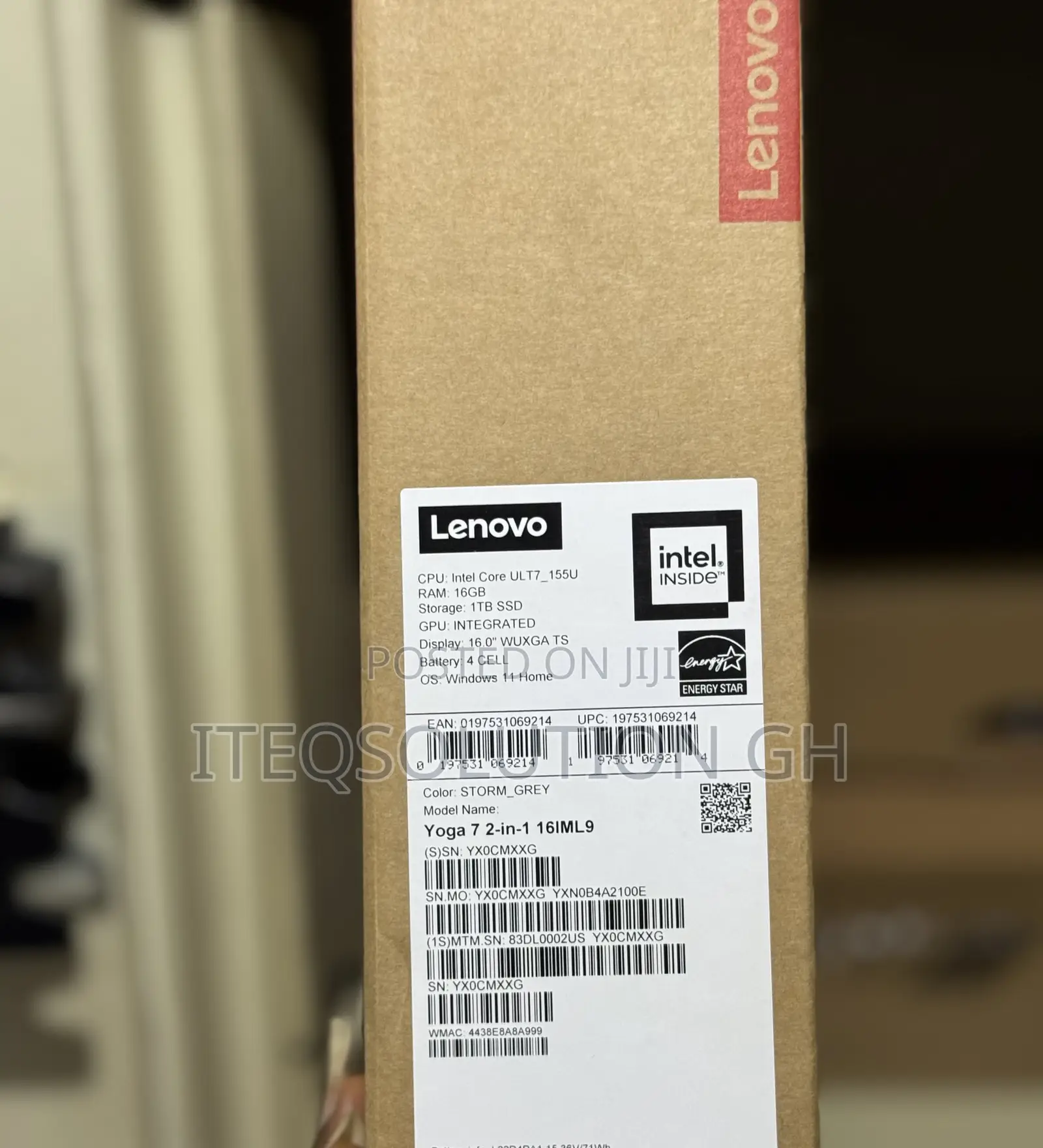 New Laptop Lenovo Yoga 7i 16GB Intel Core Ultra 7 SSD 1T