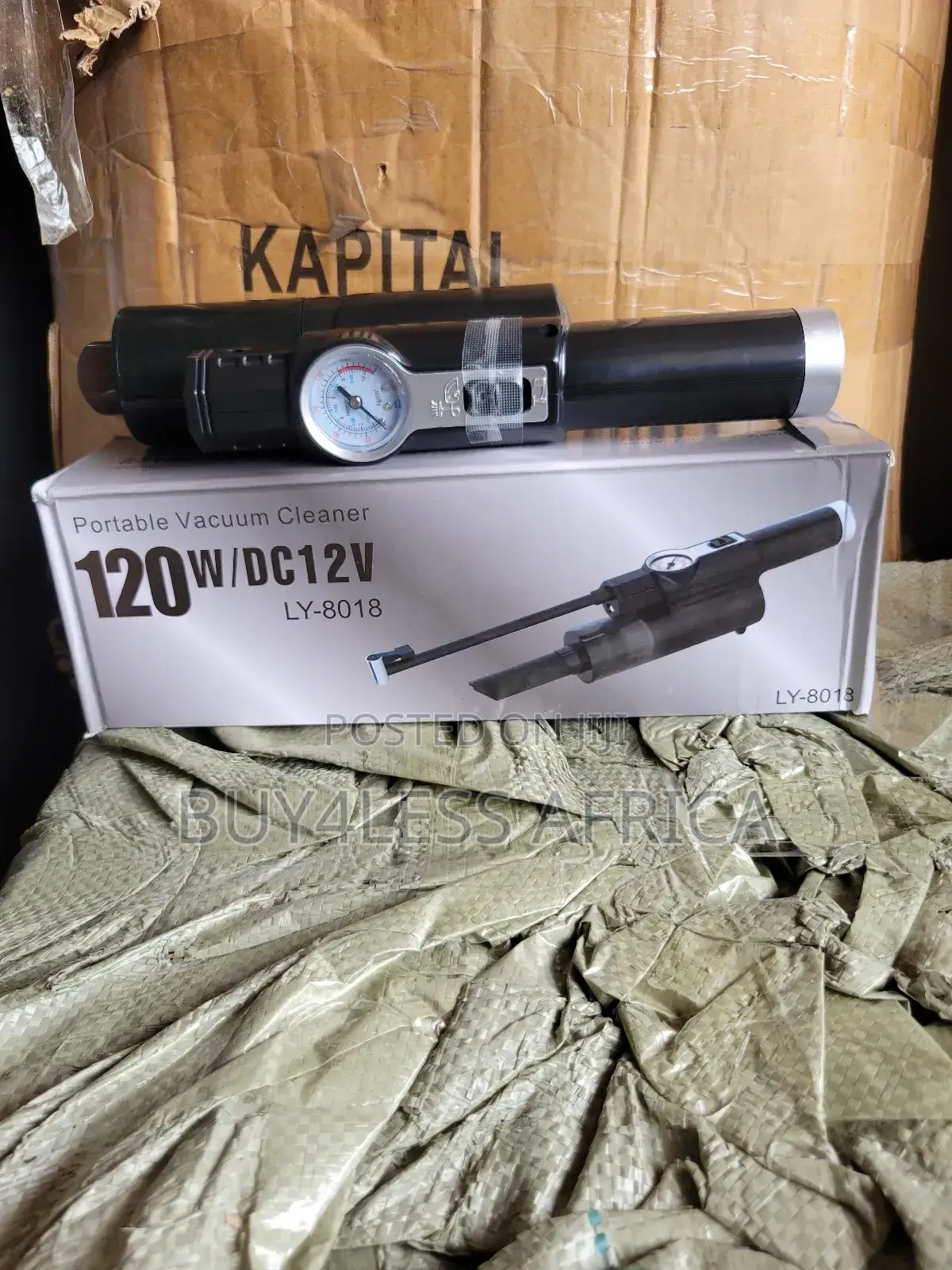 Powerful Car Portable Vacuum Cleaner With Compressor 120w
