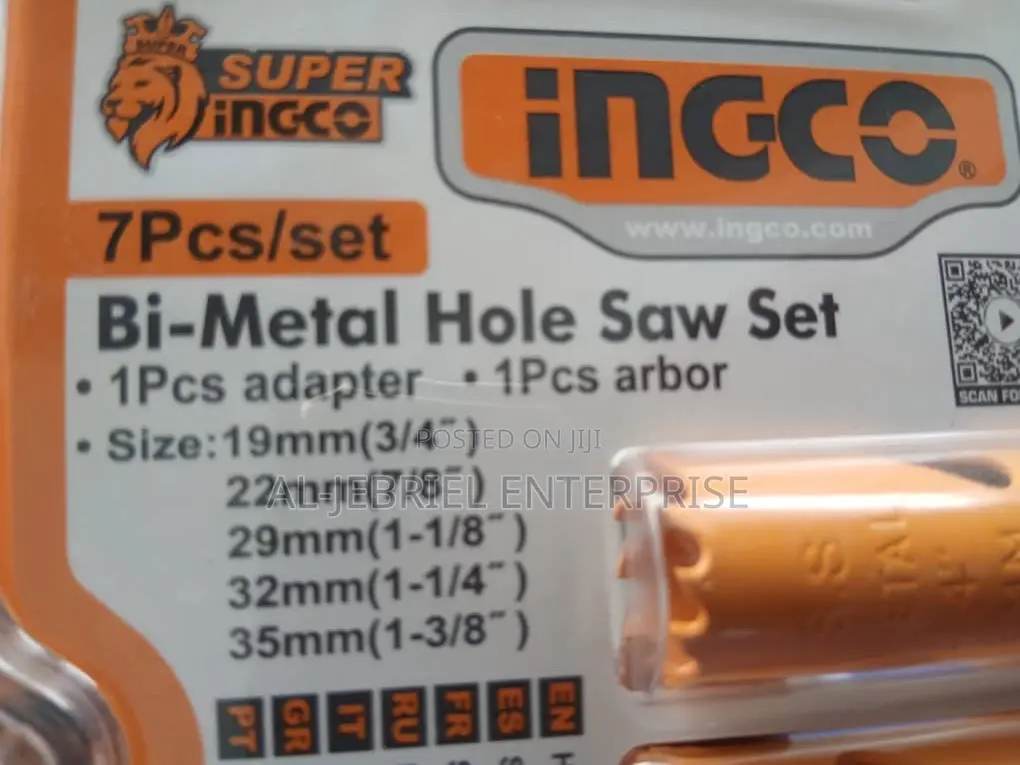 Ingco Bi-Metal Hole Saw Set 7pcs