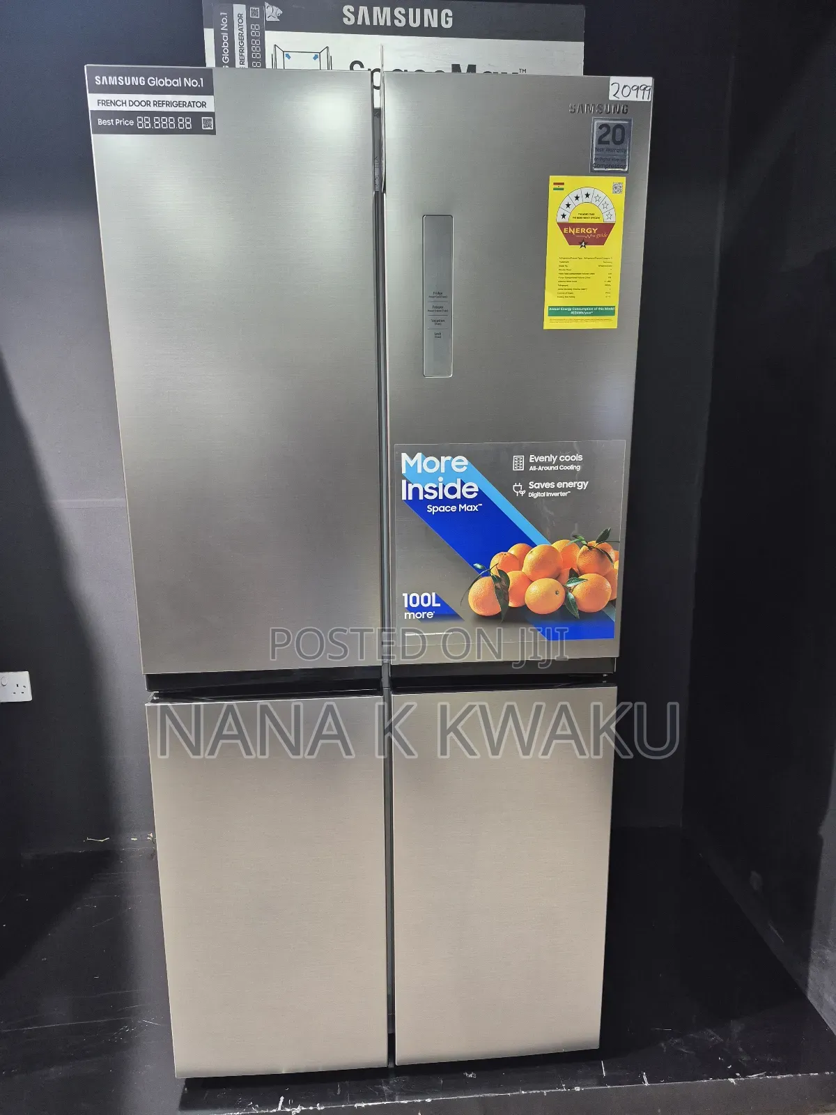 Samsung 460litrs 4 Doors Side by Side Fridge