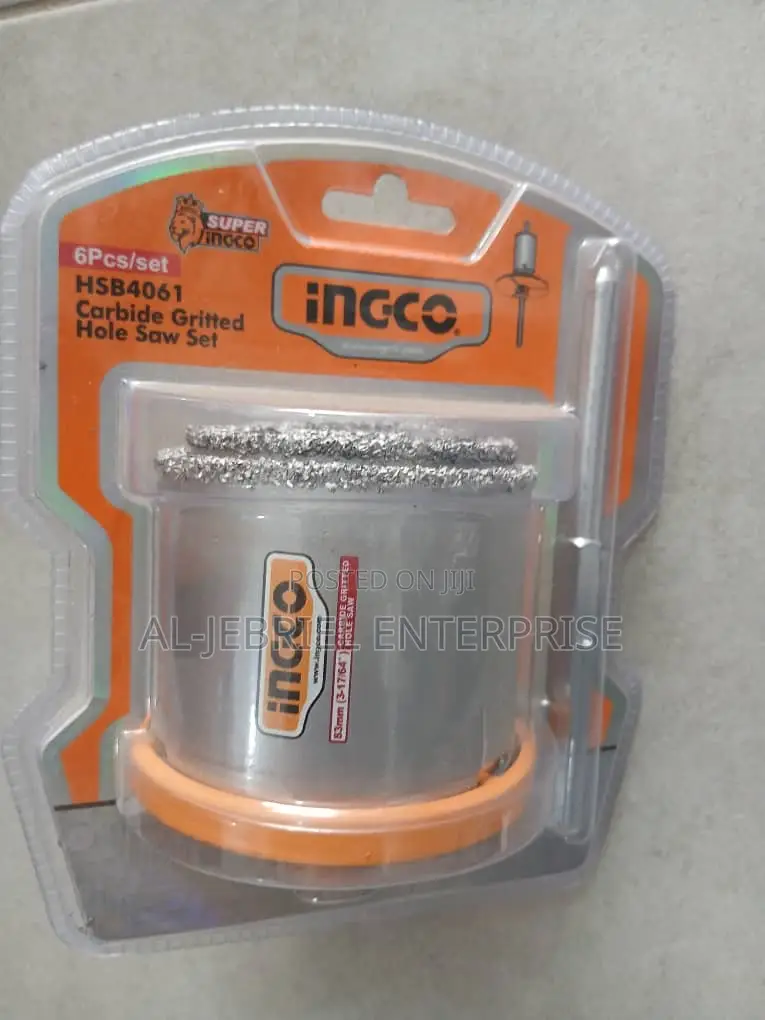Ingco Carbide Gritted Hole Saw Set 6pcs