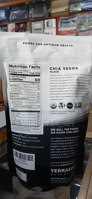 Black Chia Seeds, Vitality and Wellness, 454g