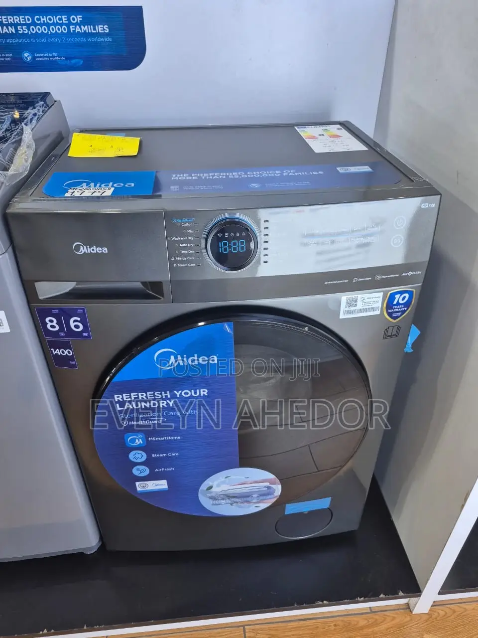 Wide Midea Front Load Full Automatic Washing Machine 8kg