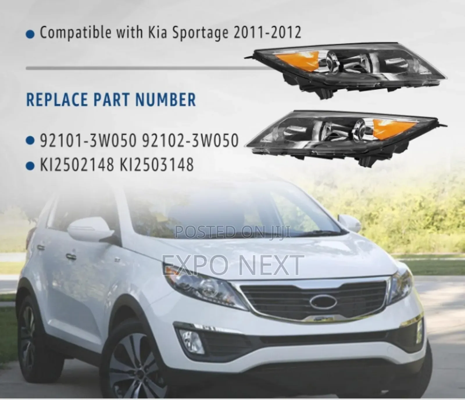 Kia Sportage Halogen Headlight Led 2016-2018