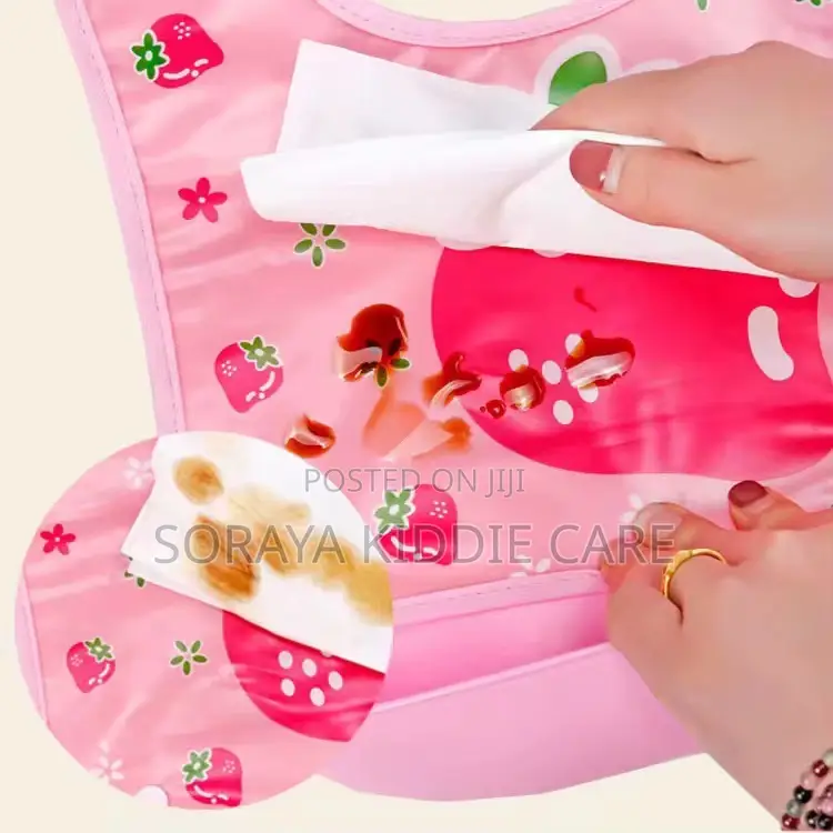 Baby Rubber Bibs With Silicone Crumbs Collector