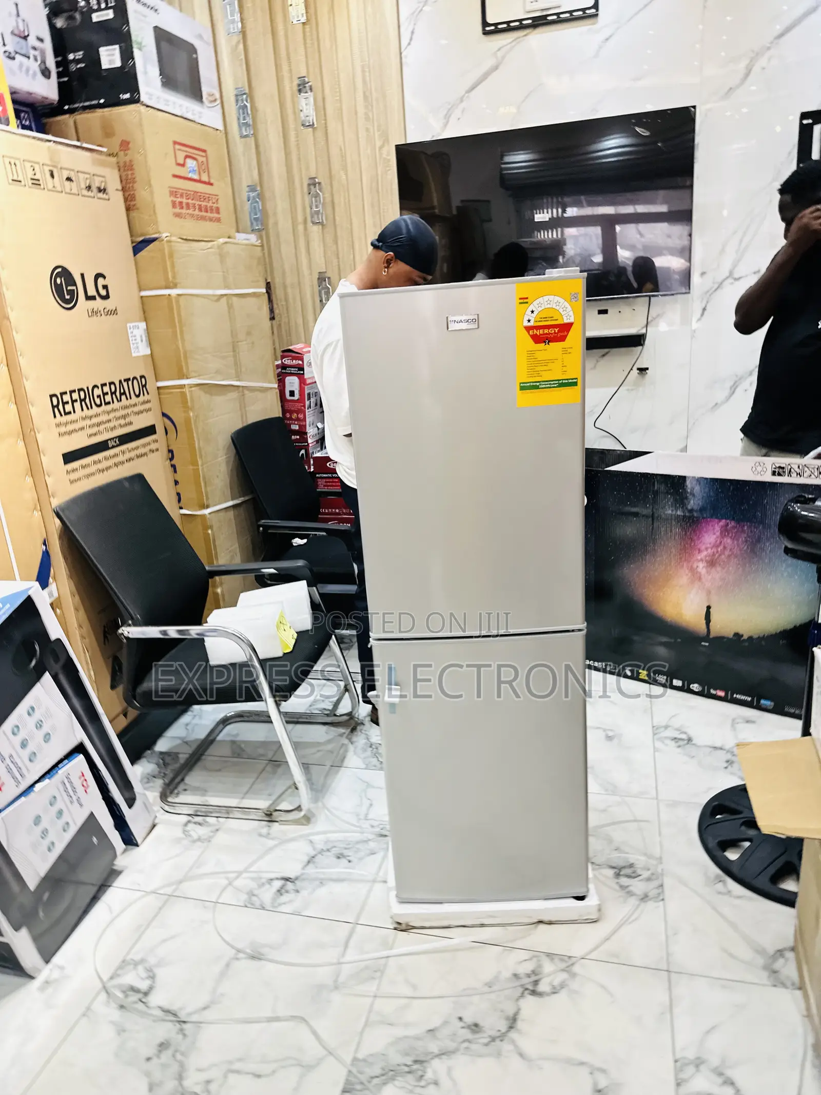 Lovely New Nasco Nasd2-20fl Double Door Fridge Grey Color
