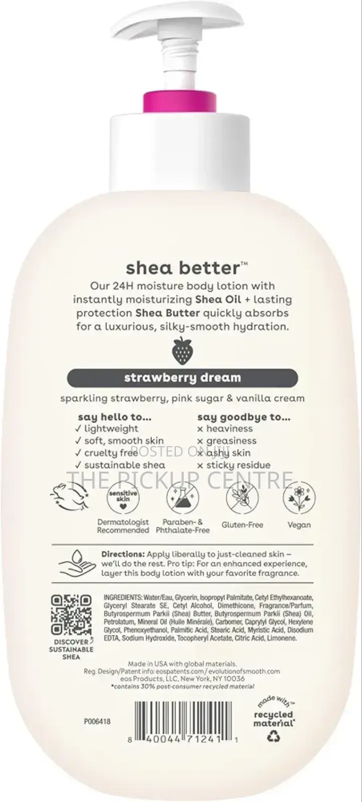 Eos Shea Better Body Lotion- Strawberry Dream 473ml