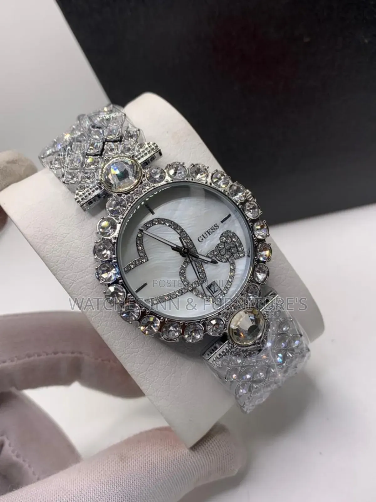 Classic Ladies Crystals Watch ( Anti Fade, Stainless )