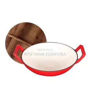 Quality and Heavy Cast Iron Vok/ Deep Frying Pan
