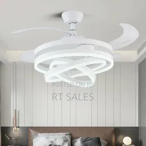 Remote Control Neon Ceiling Fan With Light