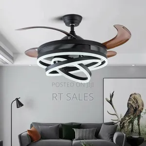 Remote Control Neon Ceiling Fan With Light
