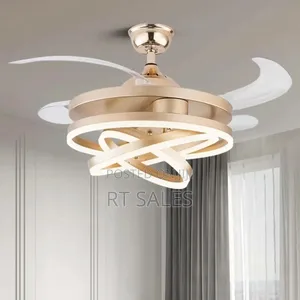 Remote Control Neon Ceiling Fan With Light