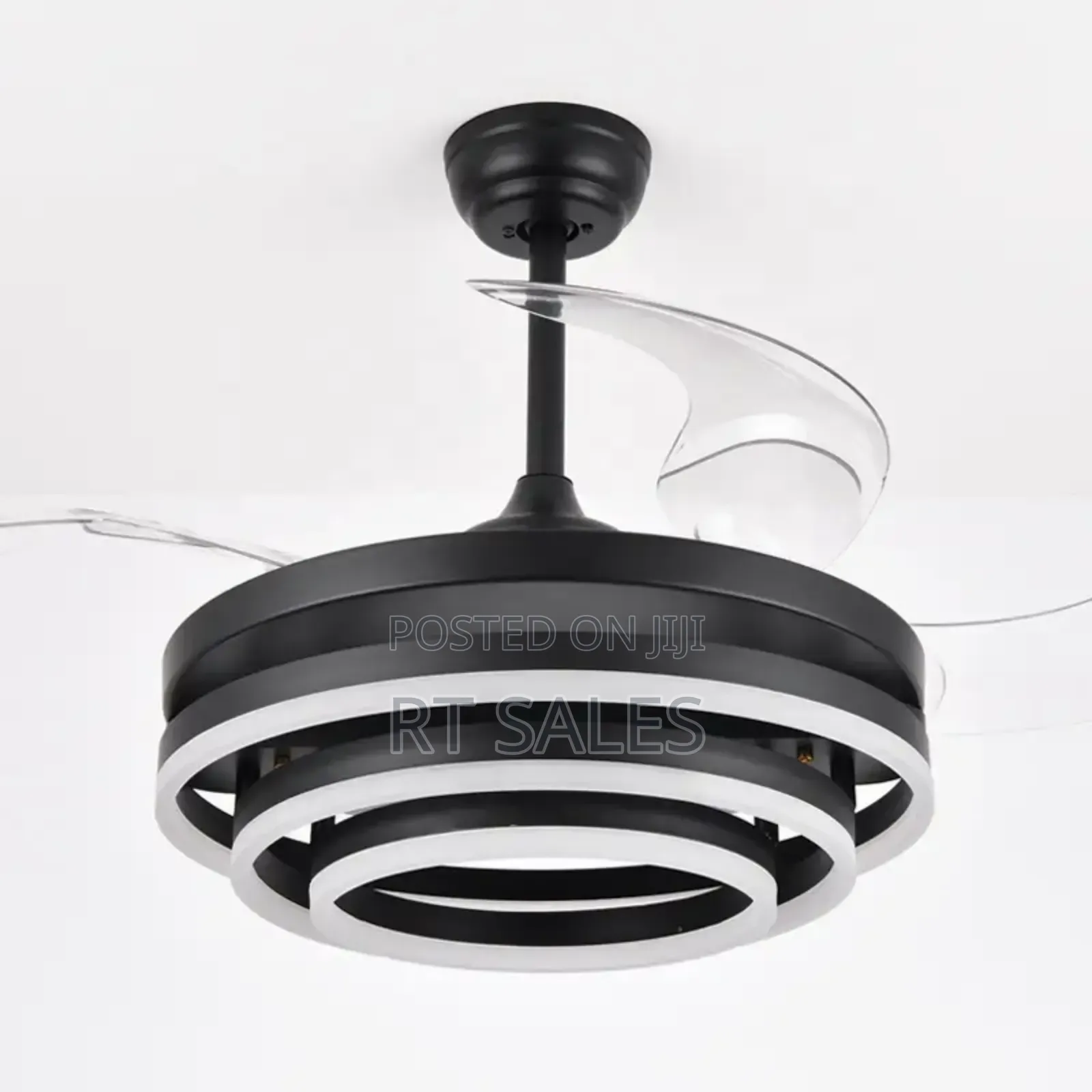 Remote Control Neon Ceiling Fan With Light
