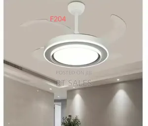 Remote Control White Fan With Light.