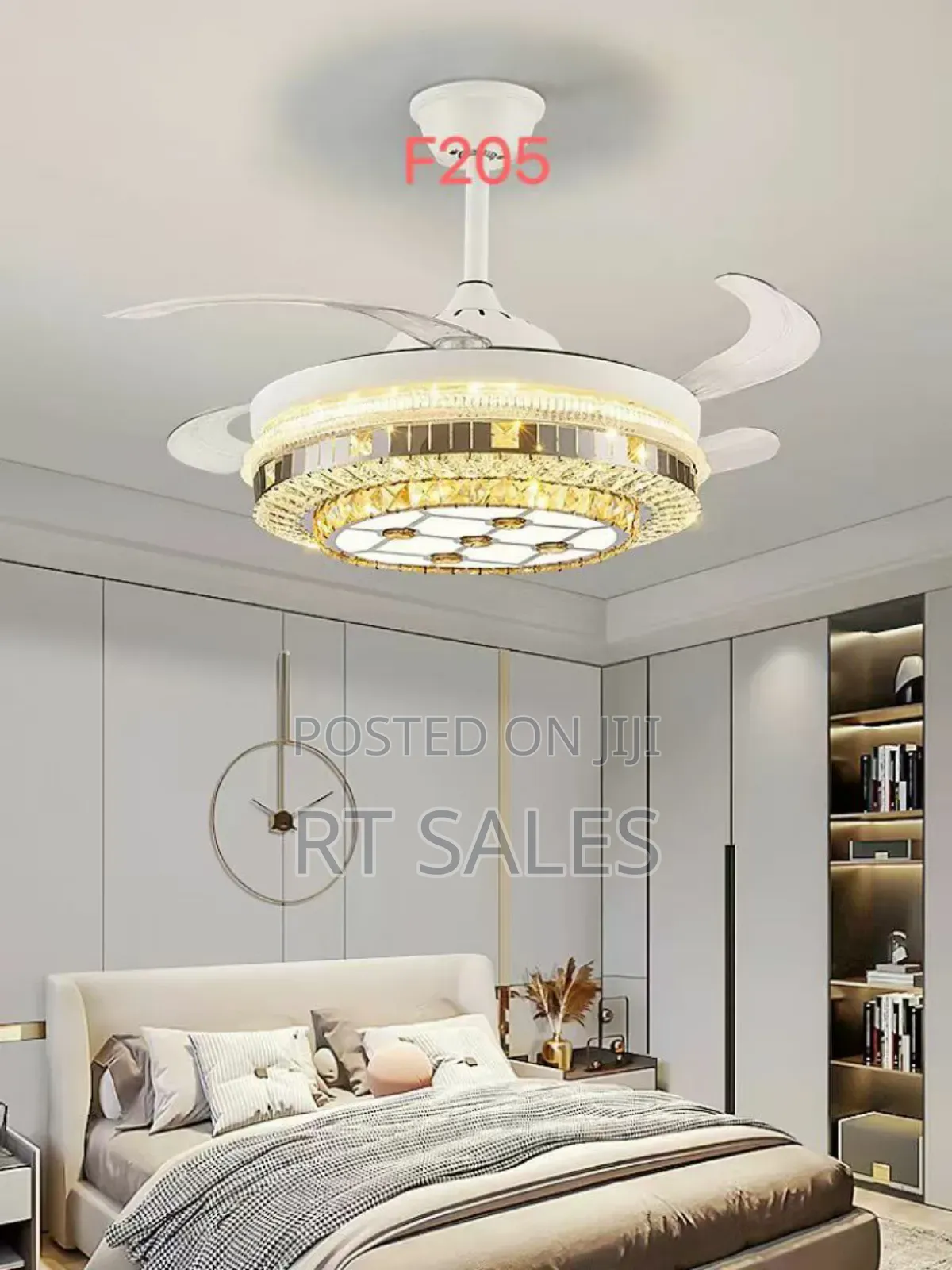 Gold F205 Fan With Light.
