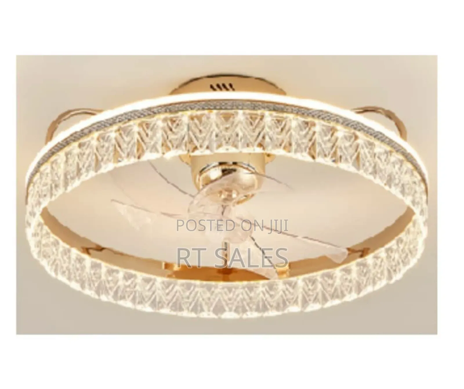 Gold Fan With Light.