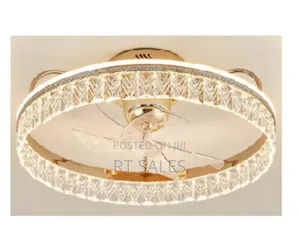 Gold Fan With Light.