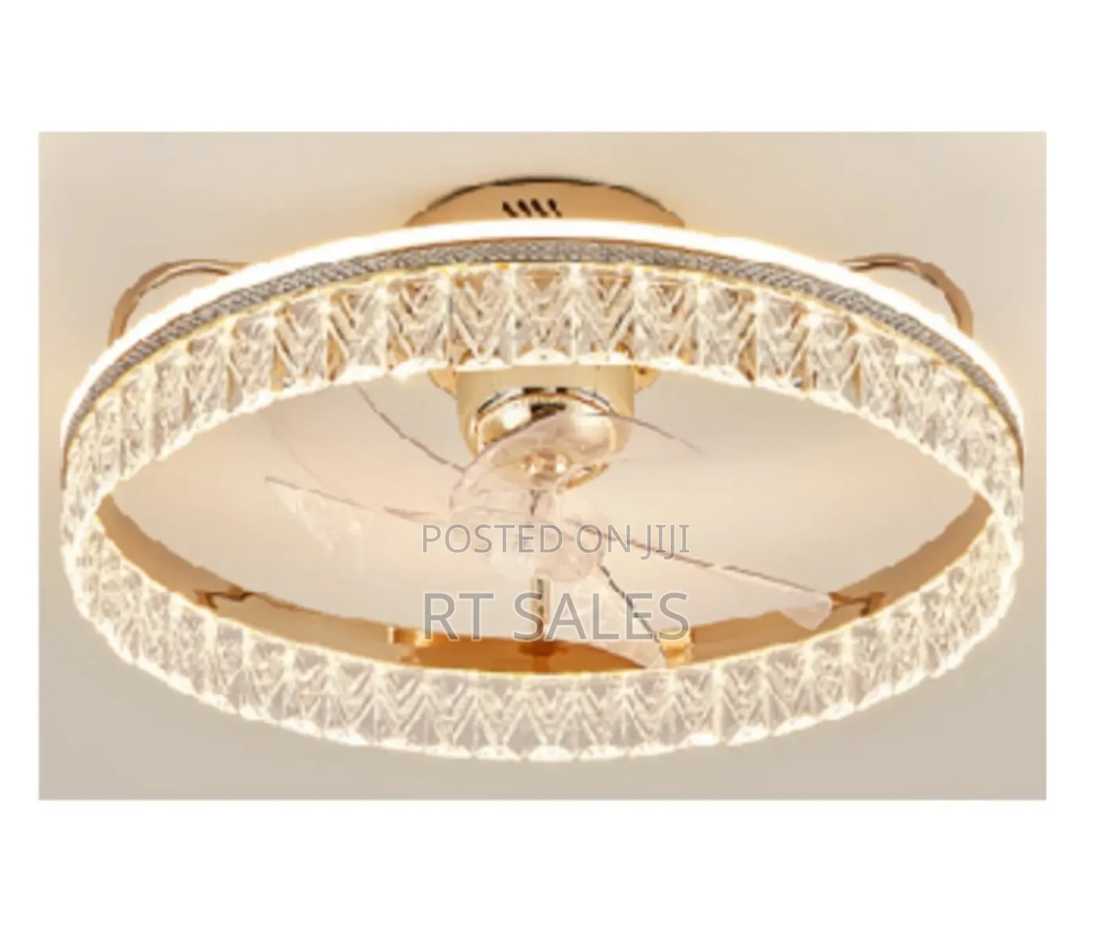 Gold Fan With Light.