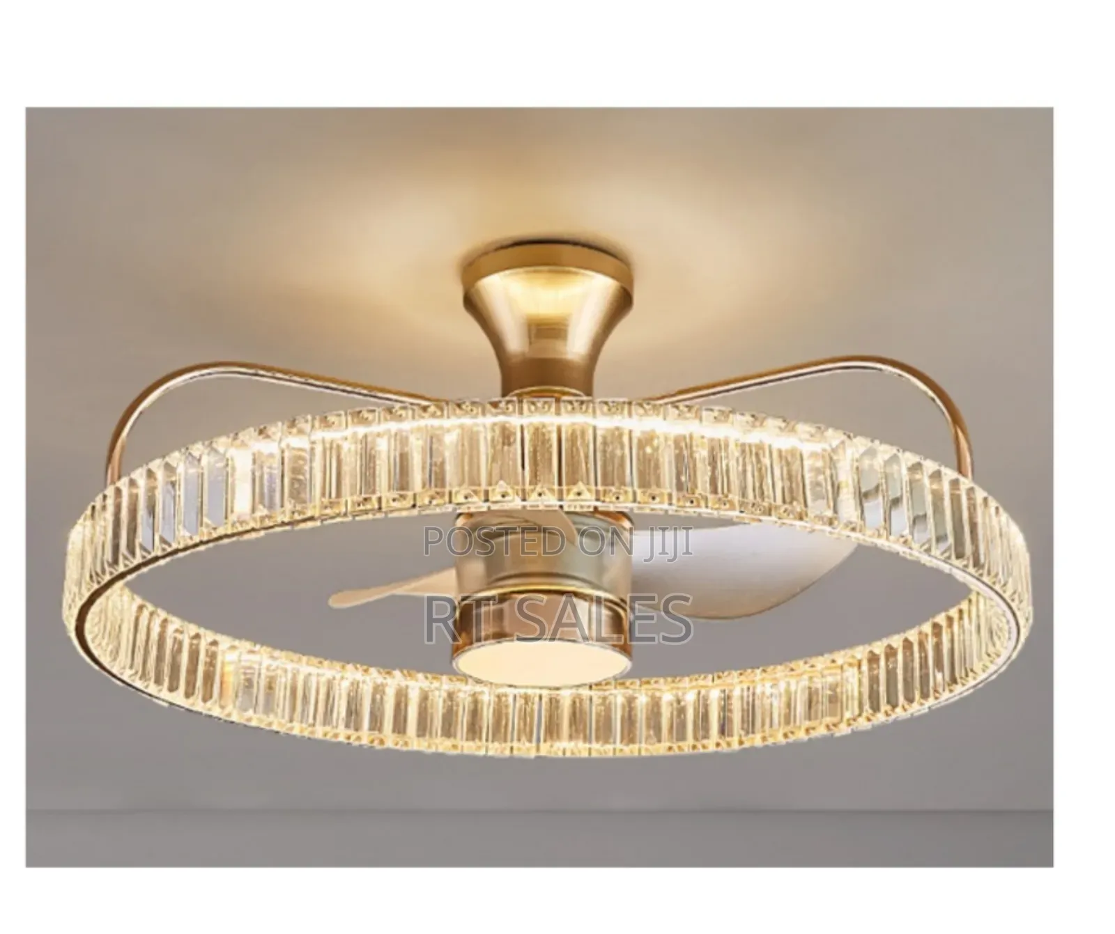 Gold Fan With Light.
