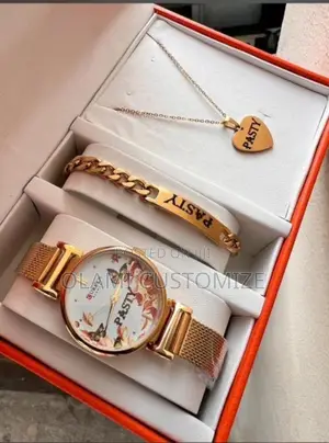Engraved Necklace and Watches