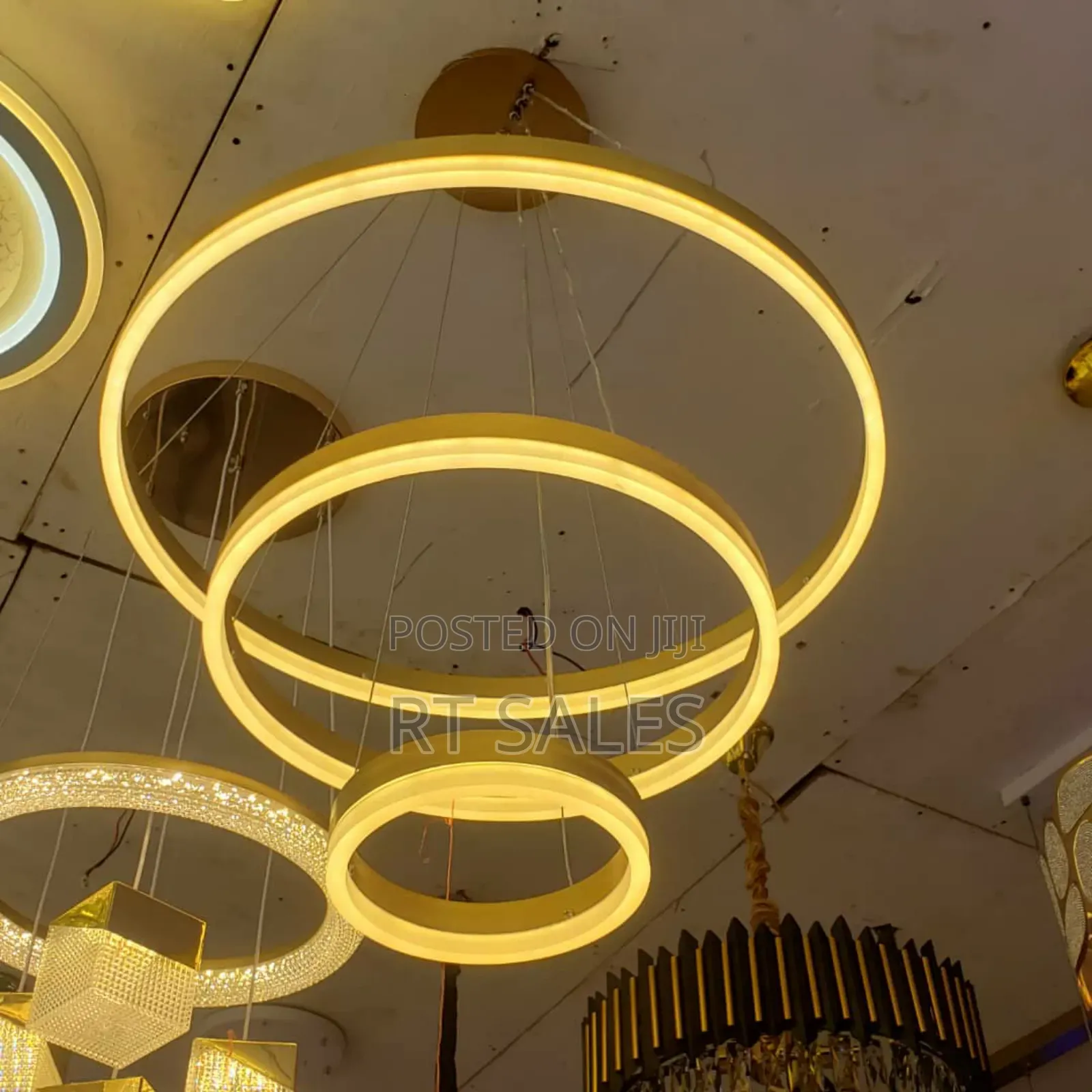 Golden Star 3 Steps Chandelier Light.