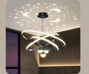 Black Neon Ceiling Chandelier Light