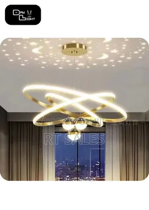 Black Neon Ceiling Chandelier Light