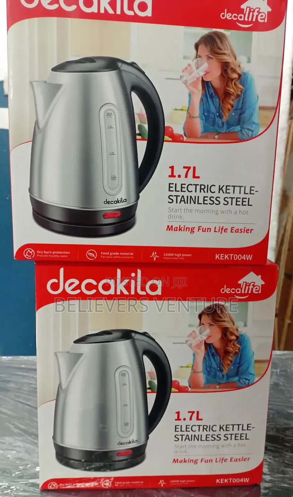 Authentic Measurable Kettle Decakila Kettle 1.7l