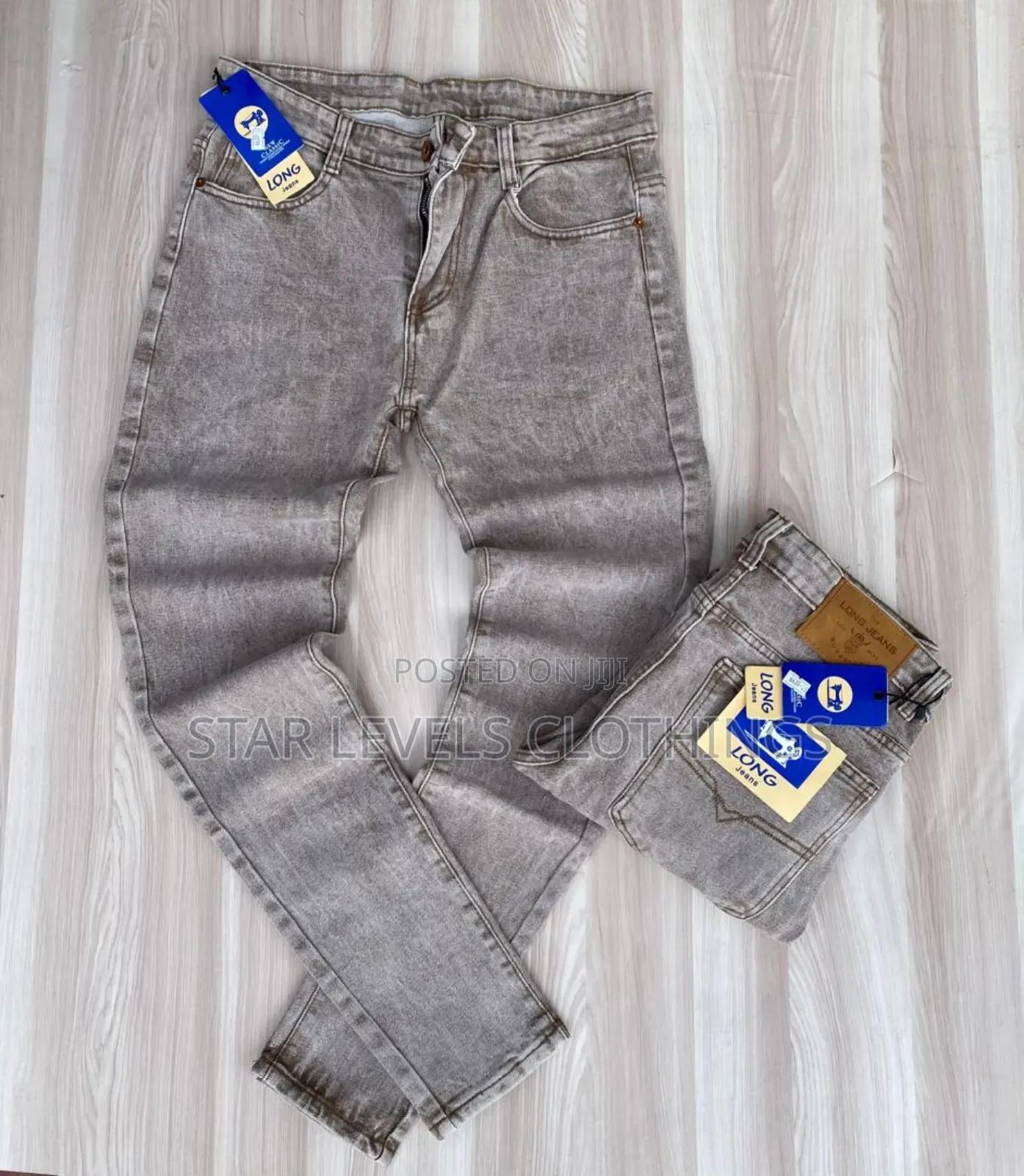 Denim Long Design Jeans Trousers for Men