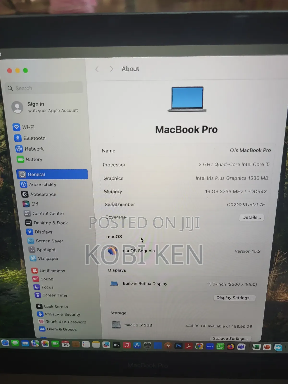 Laptop Apple MacBook Pro 2020 16GB Intel Core i5 SSD 512GB