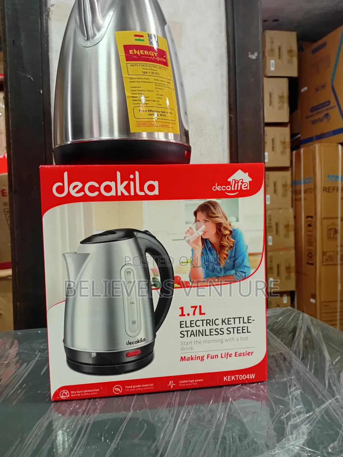 Easy Use 1.7l Steel Kettle Decakila 1.7l Kettle