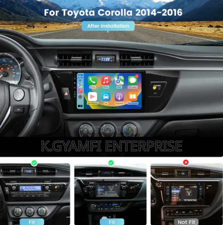 Quality Android Car Tape for Toyota Corolla 2014 to 2016