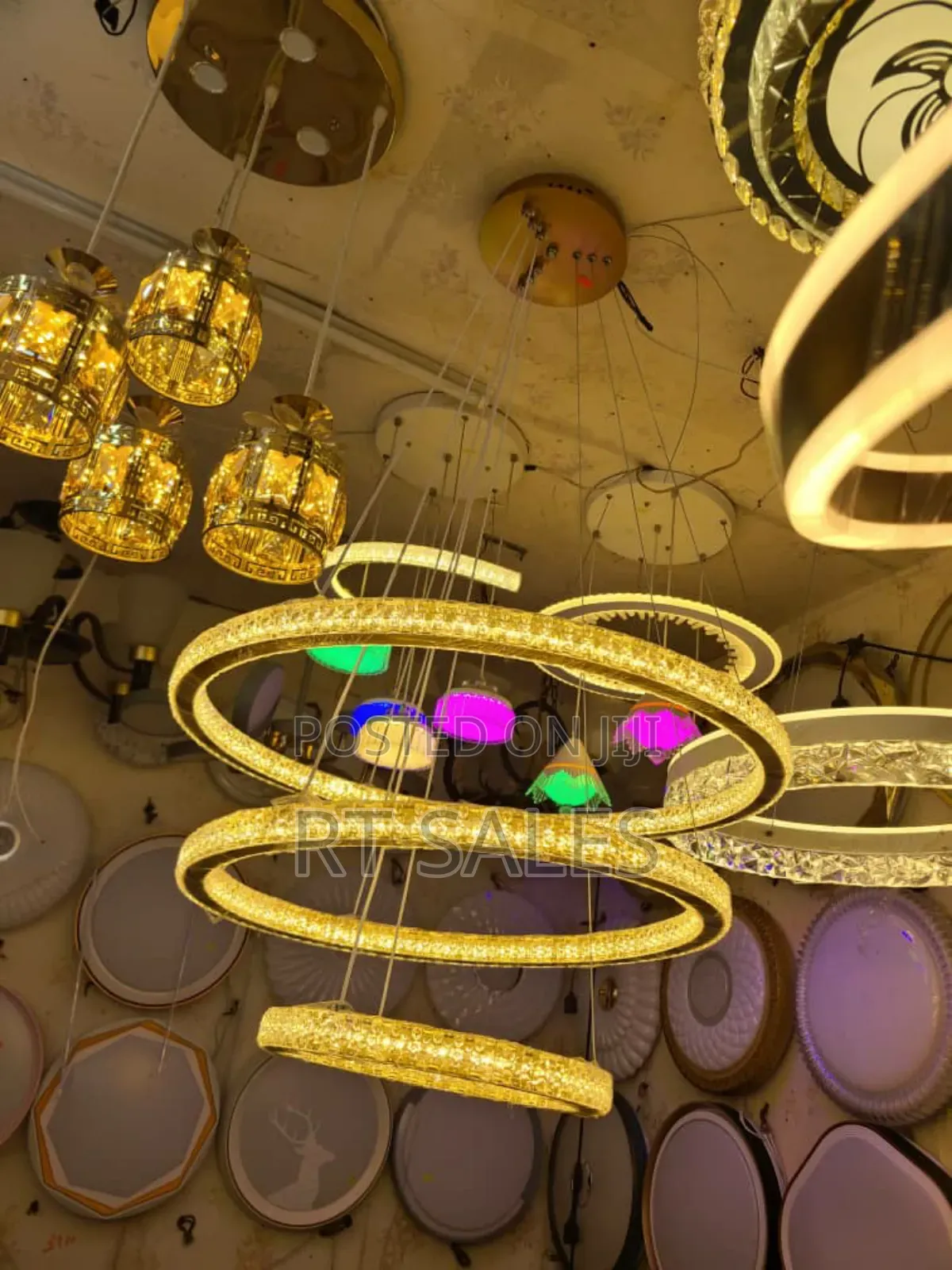 3 Steps Golden Luxury Chandelier Light