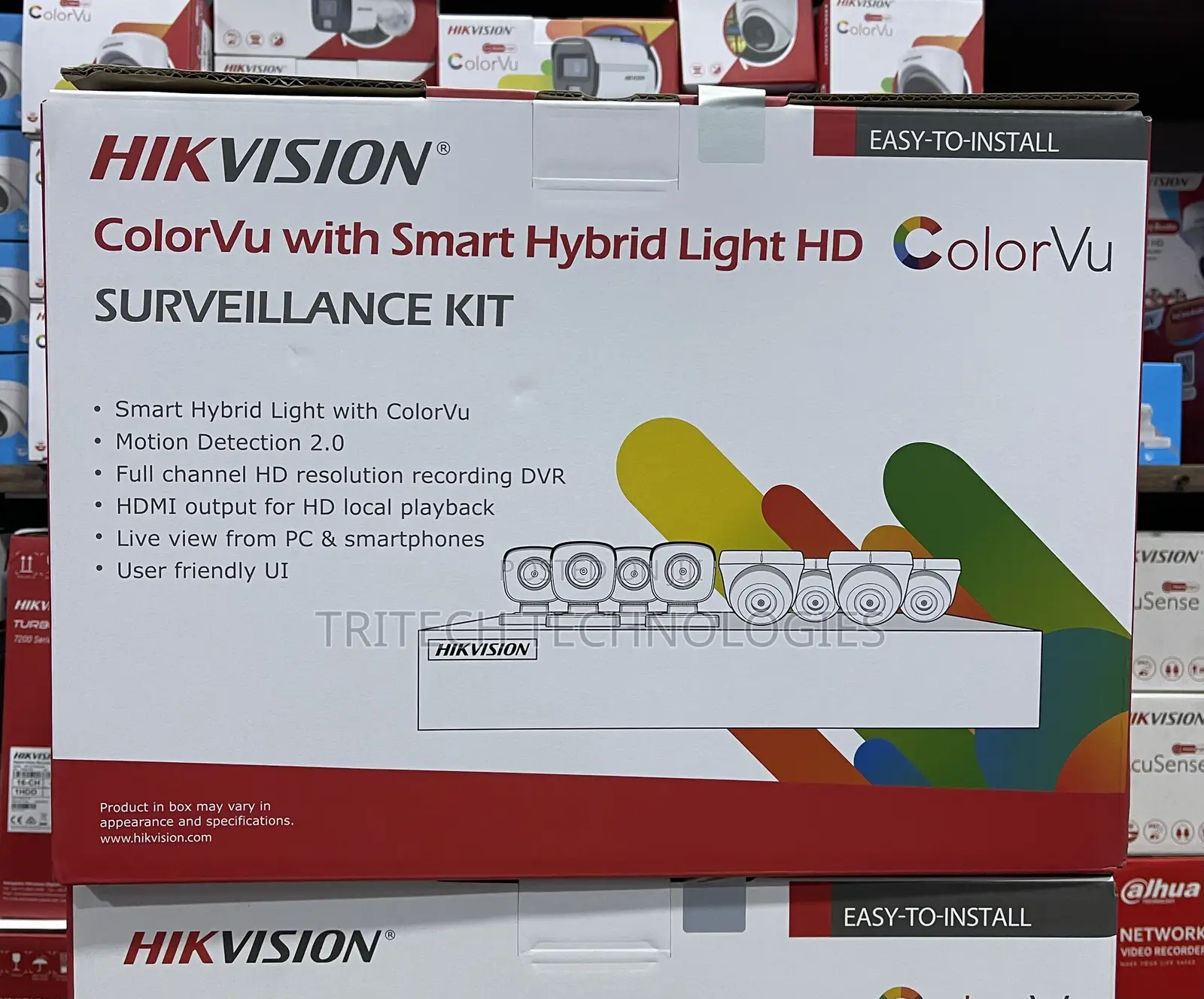 Hikvision 8ch Kit 2mp/1080p Full-Color Vu + Audio 500gb HDD