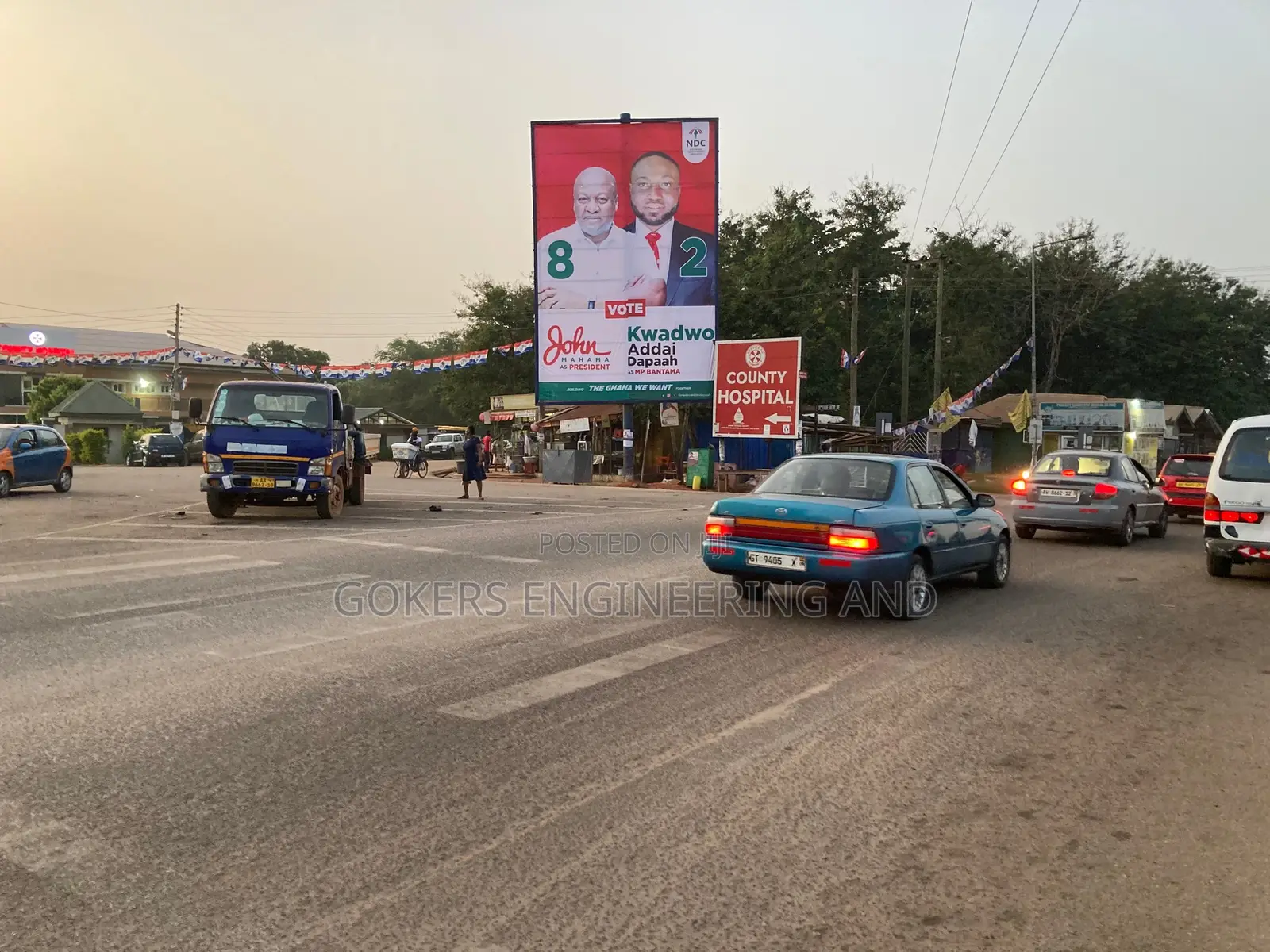 Kumasi County Hospital 9x6 Billboard Available for Rent.