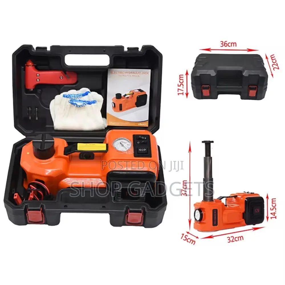 3 in 1 12v Electric Car Jack With Electric Lift Tyre Pump