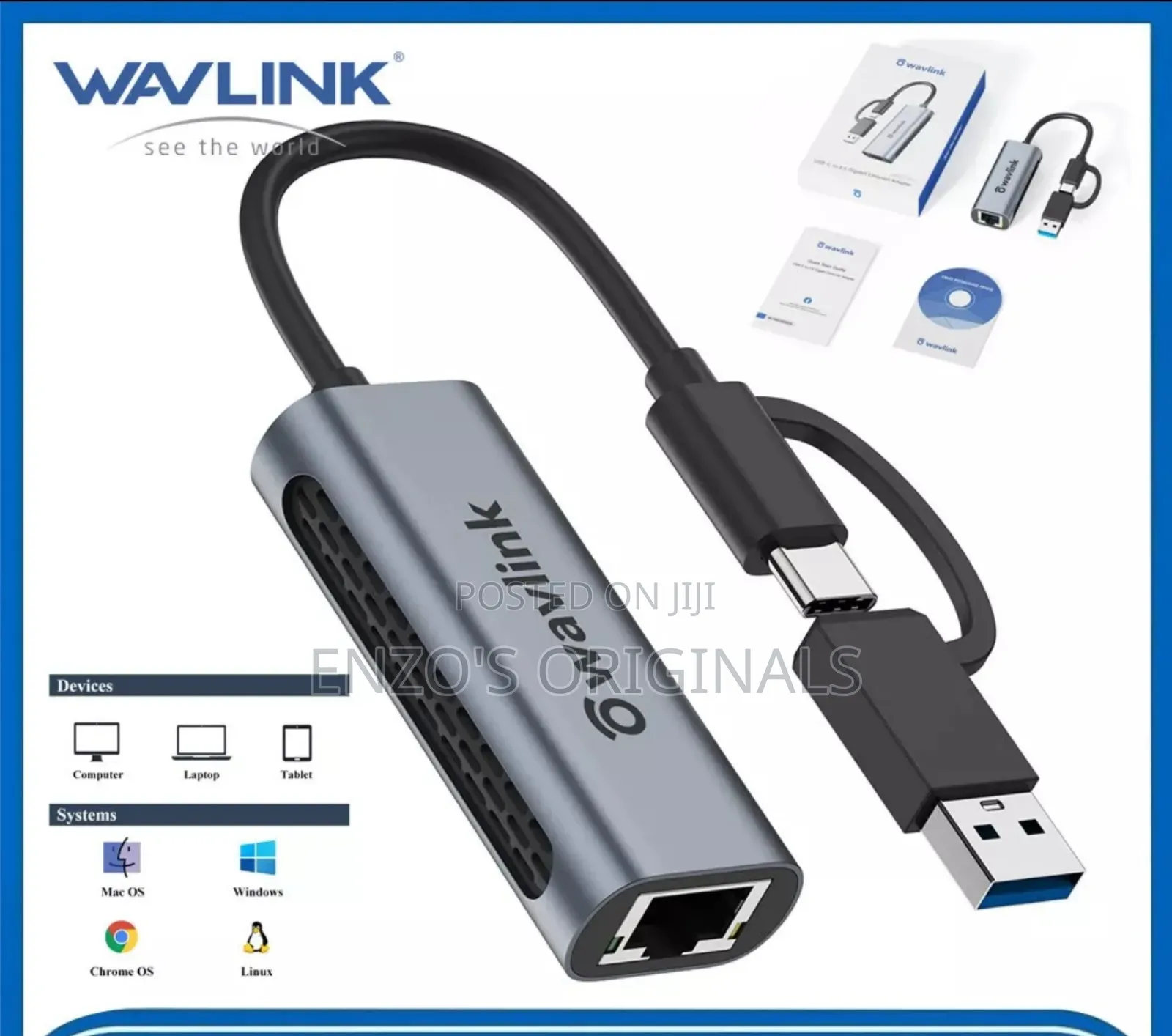 Usb-c To 2.5g Gigabit Ethernet Adapter Rj45 Lan Network Port