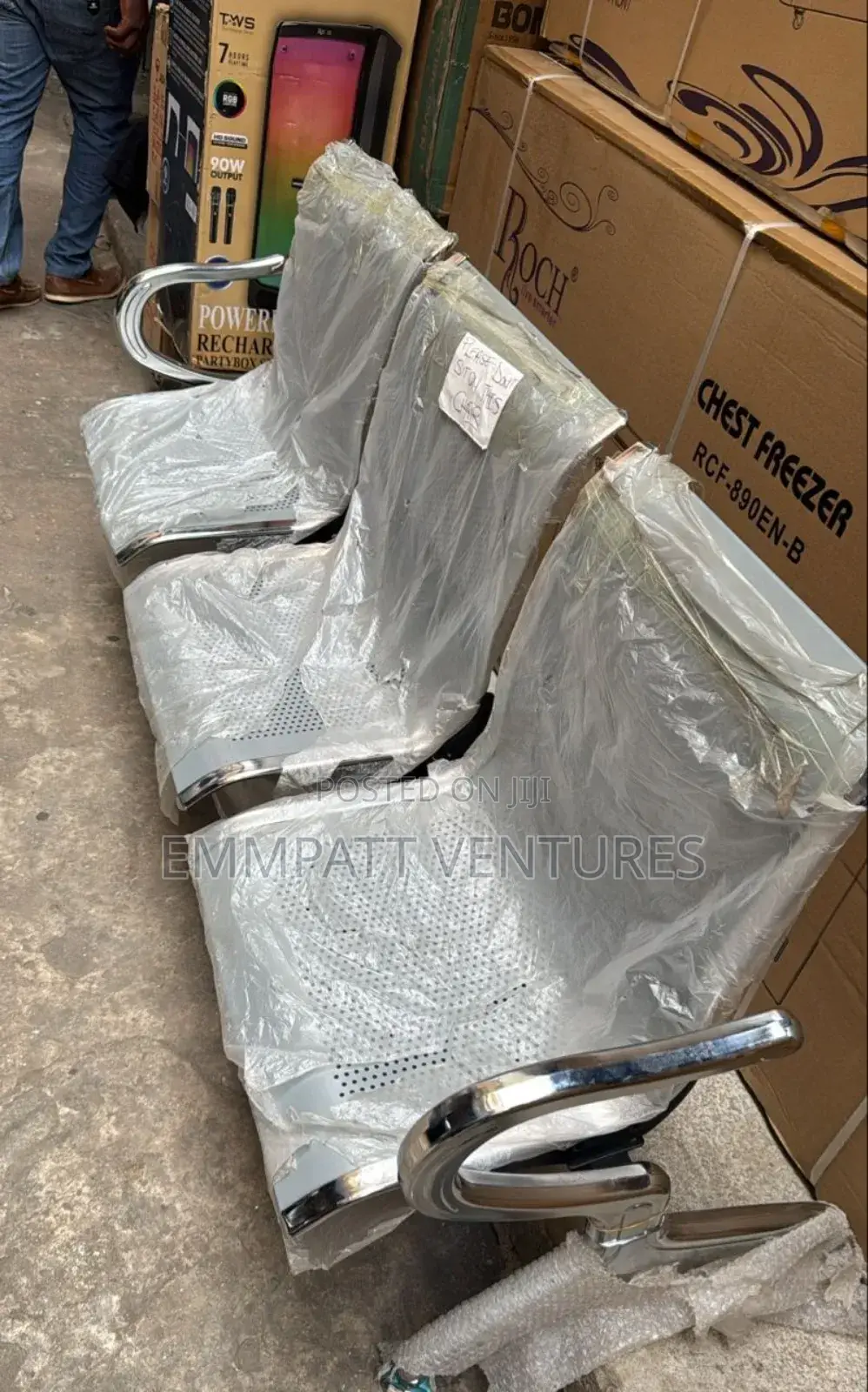 3 Seater Metallic Chair 3 in 1